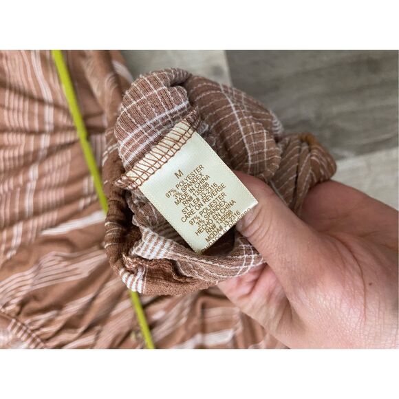 Liberty Love NWT Pink White Stripe Round Neck Blouse, Size Medium - Picture 7 of 10